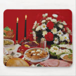 Delicious Ham slices, turkey roast and fixings Mousepads