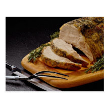Delicious Sliced pork roast Postcard