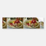 Delicious Strawberry, raspberry, peach shortcake Bumper Stickers