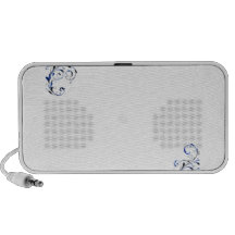 Delightful blue floral speaker