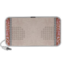Delightful brown floral travelling speakers