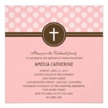 Delightful Dots Baptism/Christening Invitation