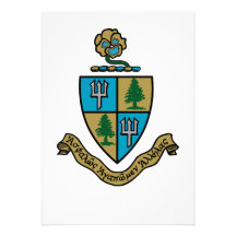 Delta Delta Delta Crest Colour Personalised Invitation