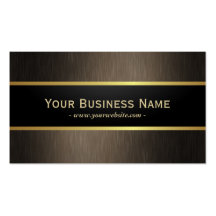 Deluxe Black Belt Dark Wood Business Card