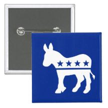 Democrat Donkey Button