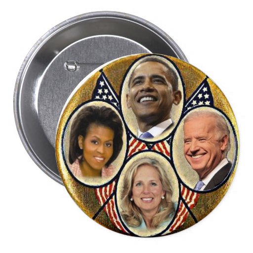 Democrat Family Quadragate 3-Inch Button