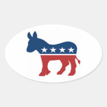 Democrat Oval Sticker