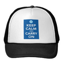 Democratic Party Keep Calm Blue.png Trucker Hats