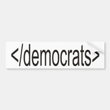 </democrats> bumper sticker