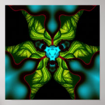 Demon Shadows – Emerald and Yellow Mask Print
