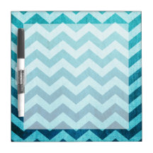 Denim Chevron Dry Erase Board