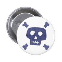 Denim Skull buttons