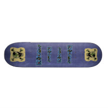 Denim Skulls Skateboard