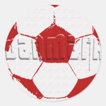 Denmark Soccer Round Sticker