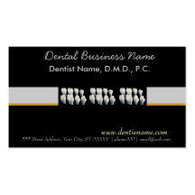 Dental Dentist Oral Care White Teeth Business Card Template