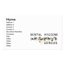 Dental Hygiene Genius Business Card Template