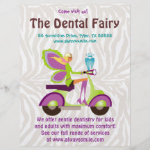 Dentist Flyer Cute Tooth Fairy Scooter Girl