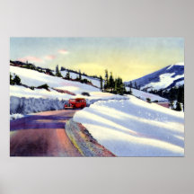 Denver Colorado Snowy Road Posters