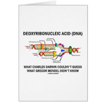 Deoxyribonucelic Acid (DNA) Mendel Darwin Greeting Card