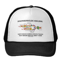 Deoxyribonucelic Acid (DNA) Mendel Darwin Trucker Hats