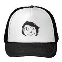 Derpina Black Hair Brunette Rage Face Meme Hat
