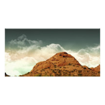 Desert Hill With Clouds Photo Cards