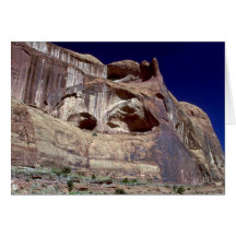 Desert patina, Utah rock formation Greeting Card