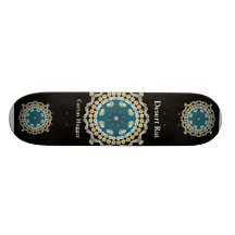 Desert Rate Skateboard with Saguaro Mandala