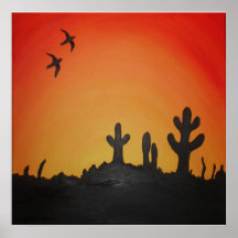 Desert Sunset Poster