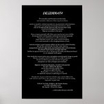 Desiderata Black Print