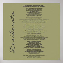 Desiderata Poster - Change Background Colour