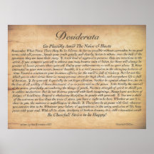 DESIDERATA Poster-Max Ehrmann-Embossed Wood Plank
