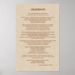 Desiderata Straw Print