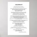 Desiderata  White Print