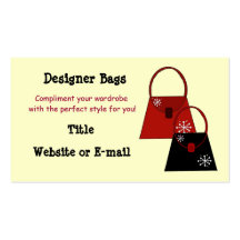Designer Bags Business Card Templates