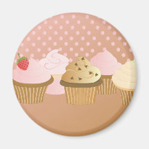 designer cupcakes refrigerator magnet