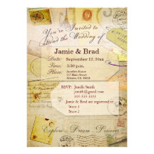 Destination Wedding Invitation Theme in cream