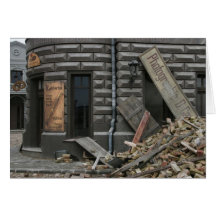 Destroyed photostudio greeting card