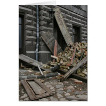 Destroyed photostudio greeting card