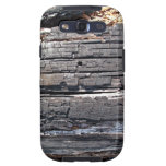 Detail of burnt wooden log with damaged surface samsung galaxy SIII cover