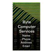 Detailed View of Computer Motherboard Business Card