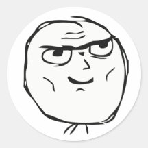 Determined Guy Meme - Round Stickers