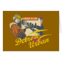 Detroit Urban T-shirts and Gifts Greeting Card