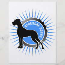 Deutsche Dogge stern blau Custom Flyer