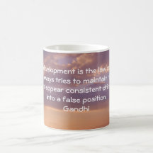 Development Is The Law Of Life Gandhi Wisdom Quote Mug