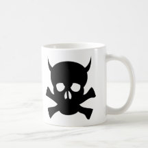 devil skull death coffee mug