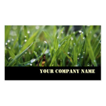 Dew Drop Grass Custom Business Cards