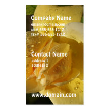 Dew Drop Yellow Rose Business Card Templates