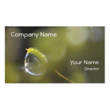 Dewdrop moss green business card