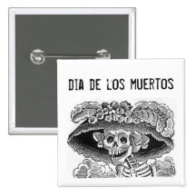 Dia de los muertos Button